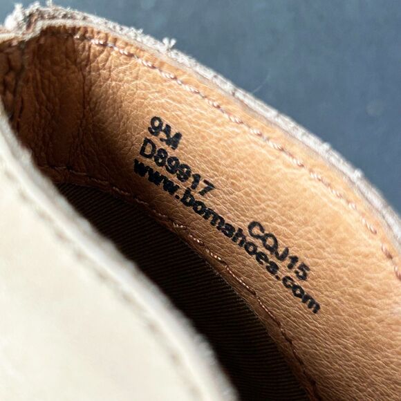 Born Kerri Tan Leather Ankle Boot Western Cut Out Back Zip - Women's Size 9 - Picture 9 of 10